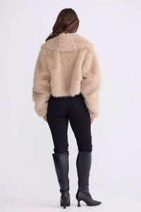 Chantel Fur Jacket Beige
