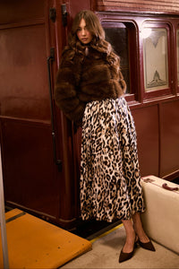 Daria Fur Jacket Chocolate