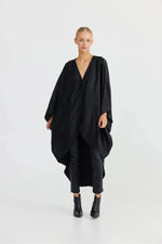 Claudia Overshirt Black Crinkle