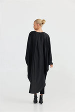 Claudia Overshirt Black Crinkle