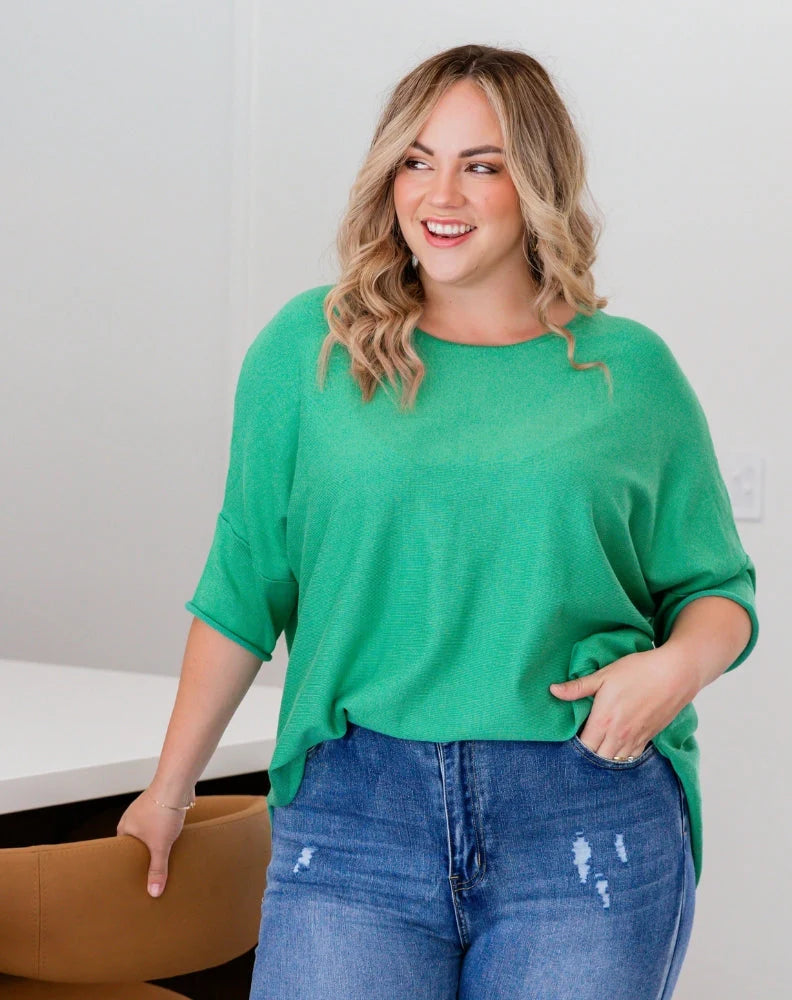 Frankie Batwing Knit Mint