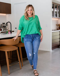 Frankie Batwing Knit Mint