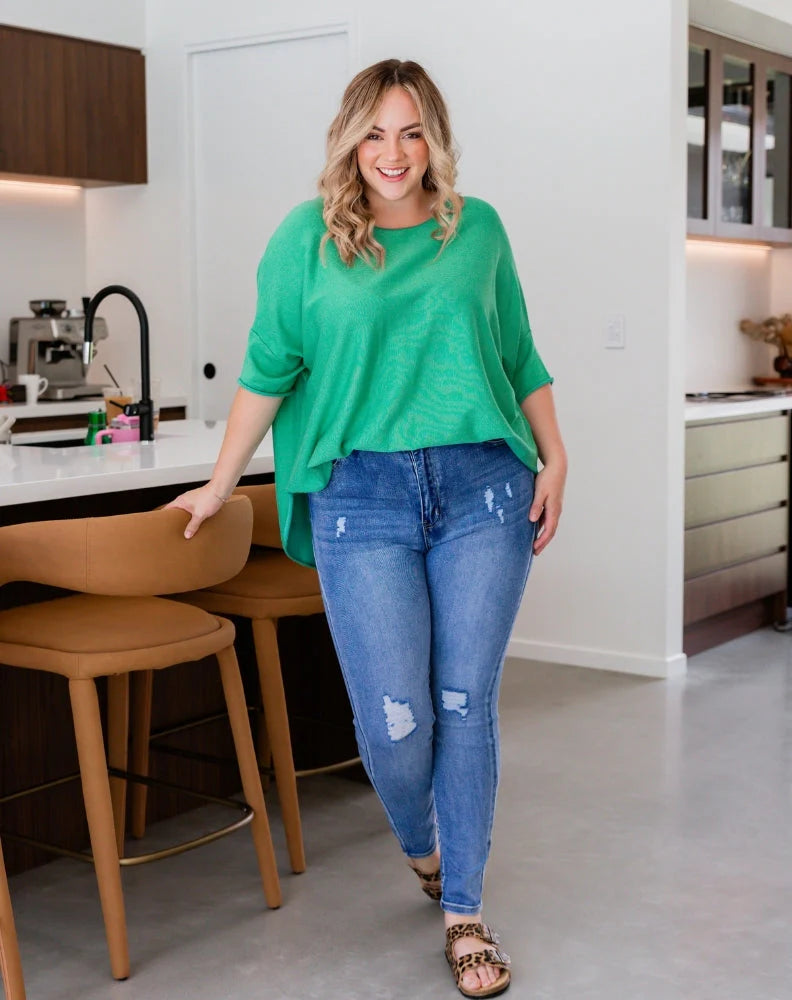 Frankie Batwing Knit Mint