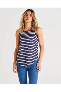 Keira Tank Dark Blue Stripe
