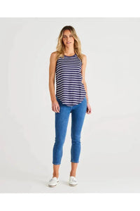 Keira Tank Dark Blue Stripe