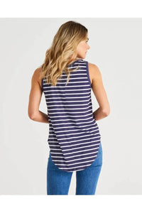 Keira Tank Dark Blue Stripe