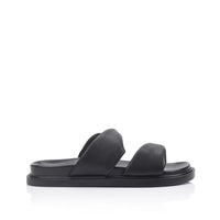 Bindy Footbed Slides Black