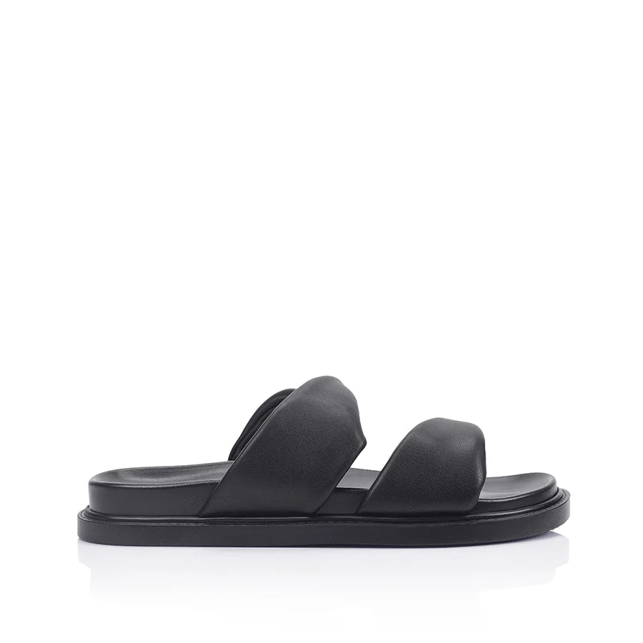 Bindy Footbed Slides Black