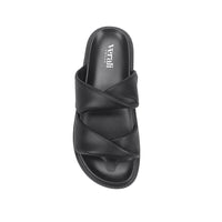 Bindy Footbed Slides Black