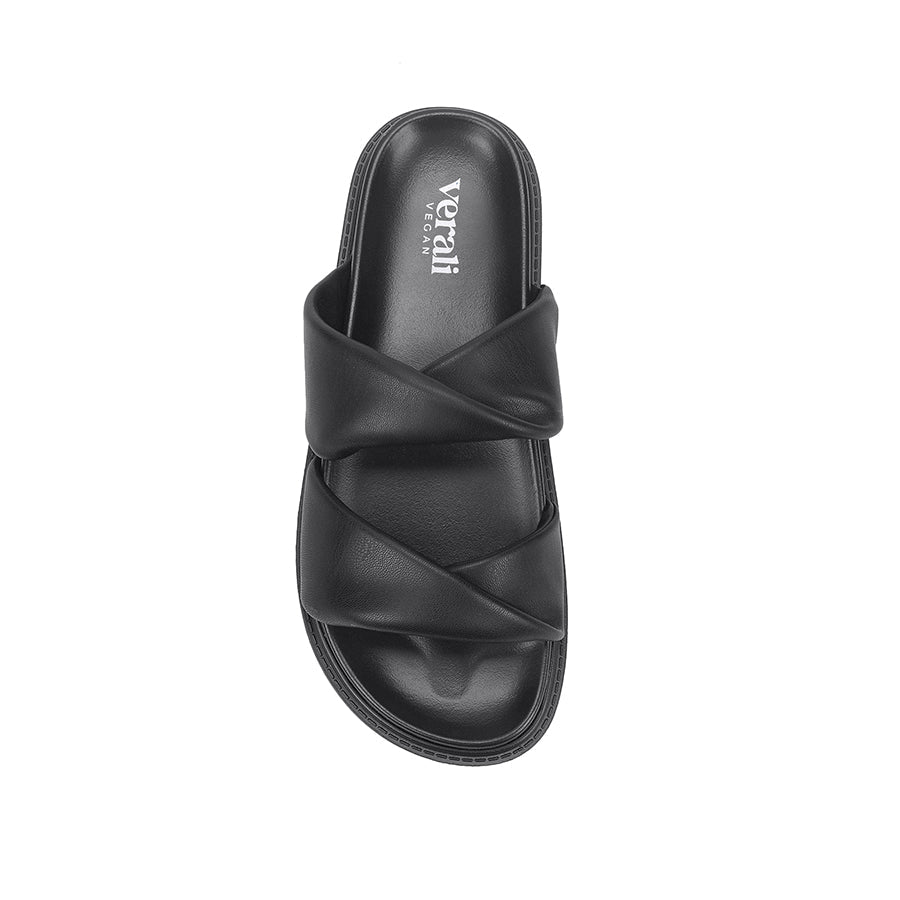 Bindy Footbed Slides Black