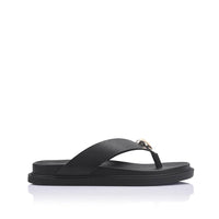 Bri Footbed Thong Black