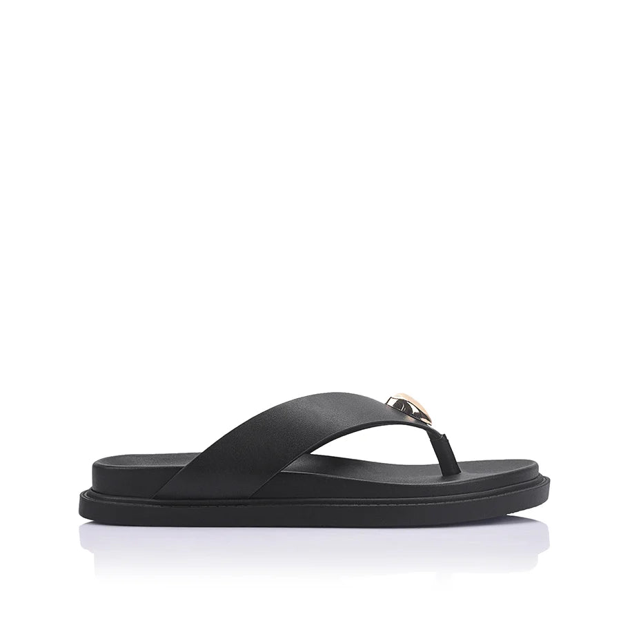 Bri Footbed Thong Black
