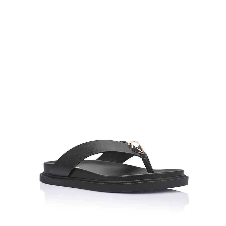 Bri Footbed Thong Black