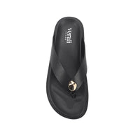Bri Footbed Thong Black