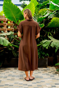 Carlson Dress Coffee
