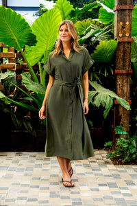 Carlson Dress Green