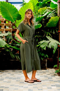 Carlson Dress Green