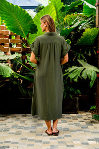 Carlson Dress Green