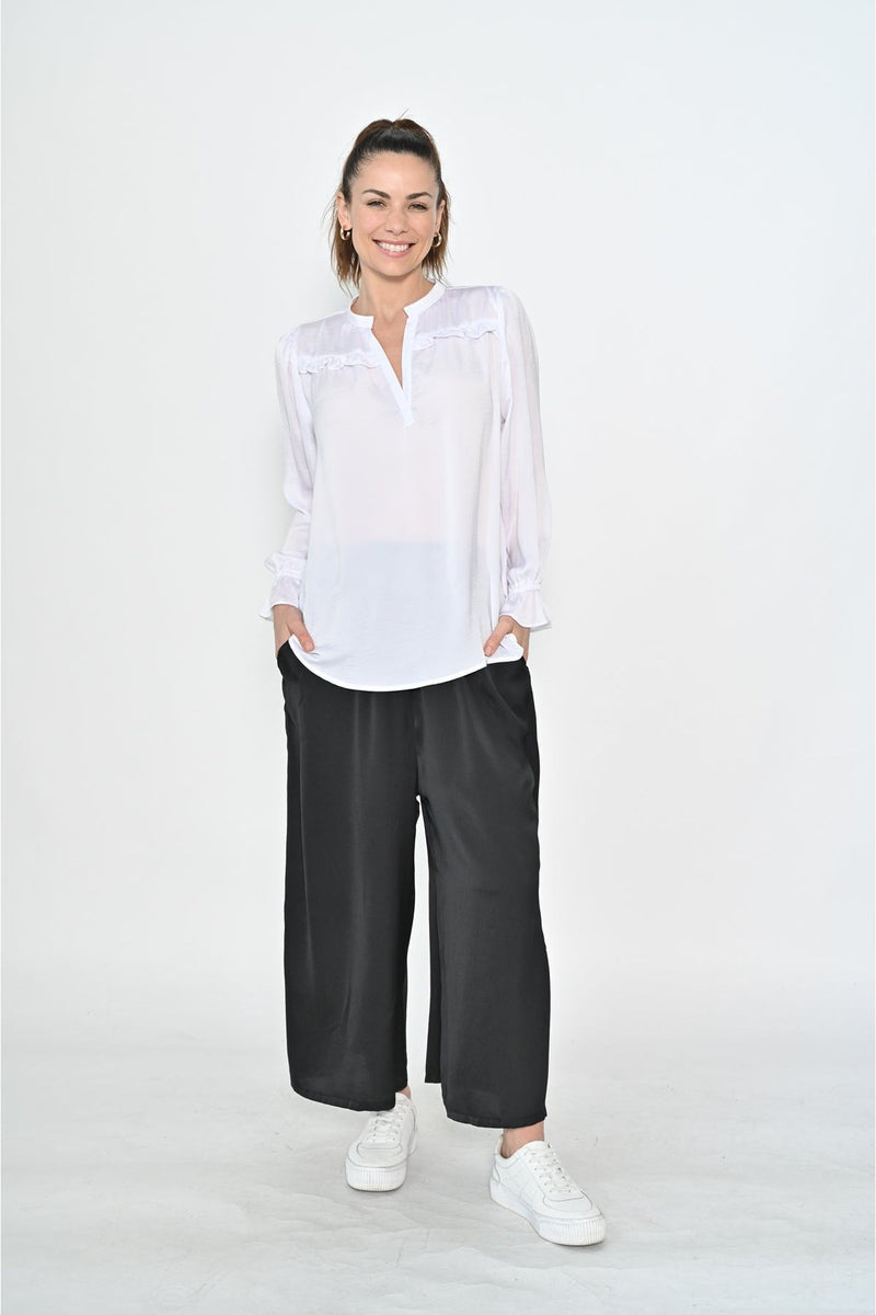 Caroline V-Neck Top White