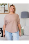 Frankie Batwing Knit Beige