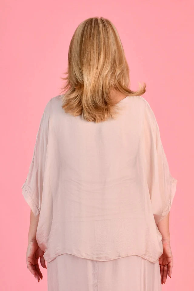 Marta Silk Top Blush