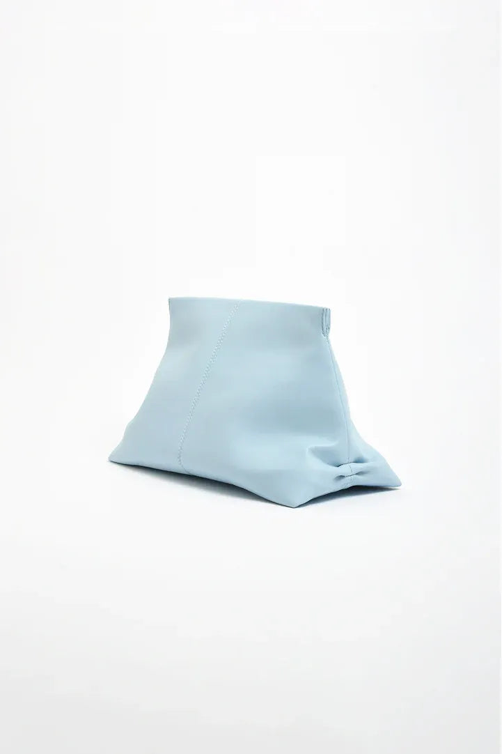 Semi Structured Clutch Blue