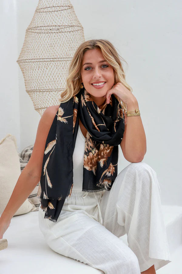 Metallic Scarf Black
