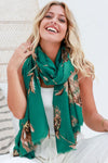 Metallic Scarf Green