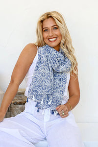 Paisley Scarf Blue
