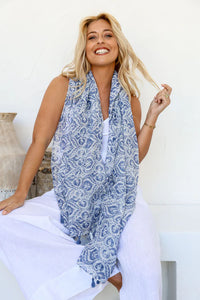 Paisley Scarf Blue