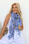 Mosaic Scarf Azure Blue