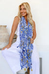 Mosaic Scarf Azure Blue