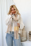 Tartan Scarf Soft Grey/Lemon