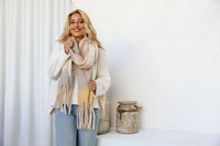 Tartan Scarf Soft Grey/Lemon