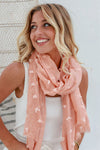 Checked Scarf Apricot Crush
