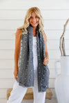 Checked Scarf Dark Charcoal