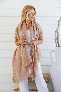 Checked Scarf Coffee