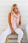 Checked Scarf Nude Pink
