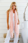 Checked Scarf Nude Pink