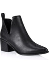 Fierce Cut Out Ankle Boots Black