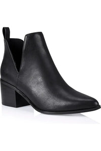 Fierce Cut Out Ankle Boots Black