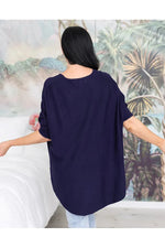Frankie Batwing Knit Navy