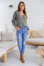 Frankie Rip Mom Denim Jean