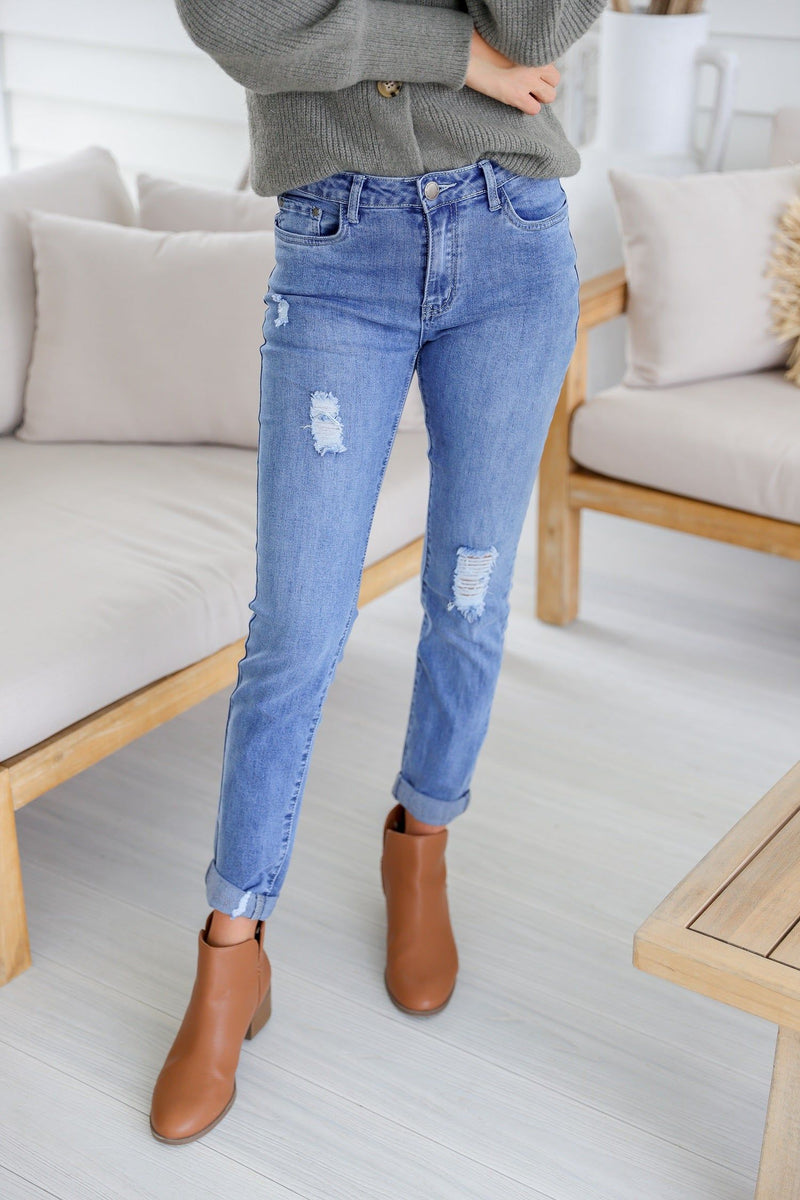 Frankie Rip Mom Denim Jean