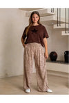 Star Sequin Tee Chocolate
