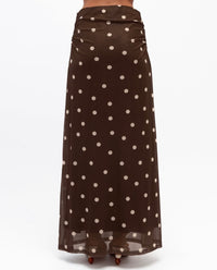 Dotted Delight Skirt Chocolate