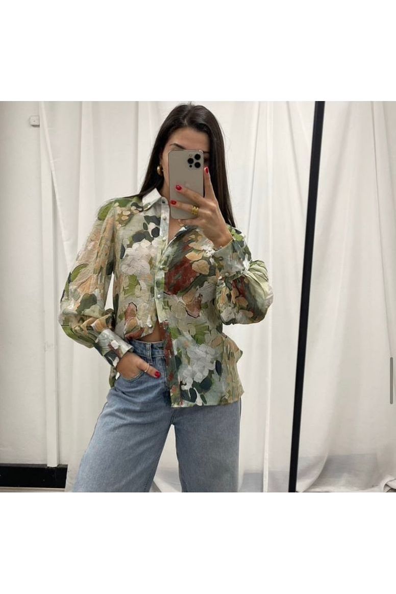 Havana Floral Shirt Green