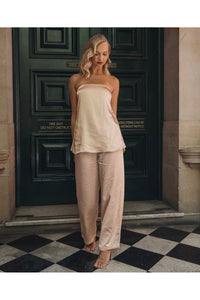 Sally Satin Pant Champagne