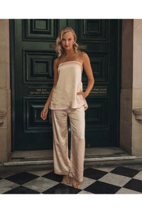 Sally Satin Pant Champagne