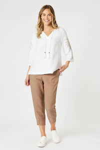 Lino Tapered Pant Nutmeg